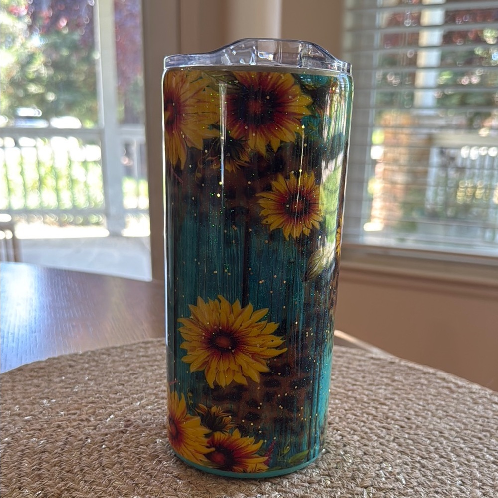 Sunflower Tumbler with Lid